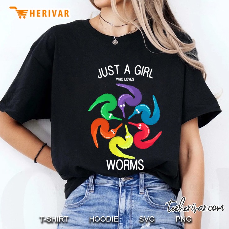 Just A Girl Who Loves Worms On A String Pullover Hoodie