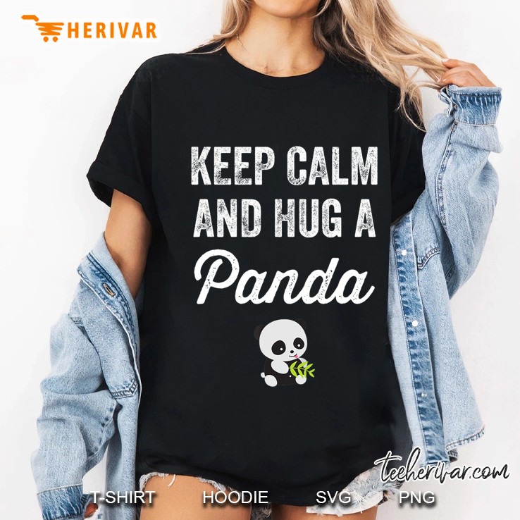 Keep Calm And Hug A Panda Baby Bear Tee Ladies Tee