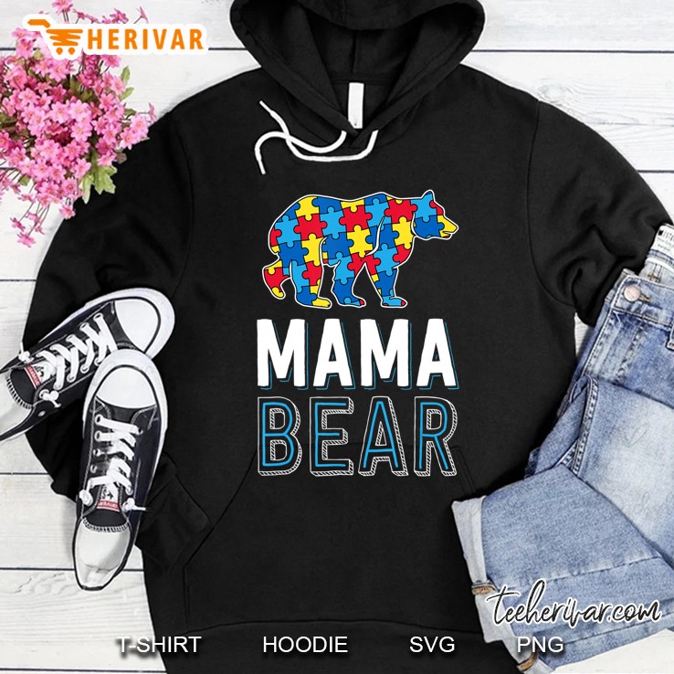 Mama Bear World Autism Awareness Day Family Puzzle Piece Mugs