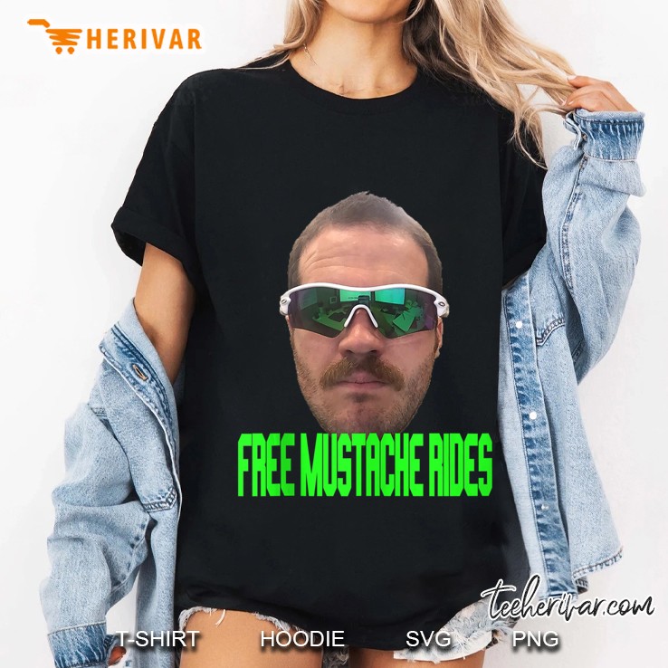 Mens Free Mustache Ride Tank Top Ladies Tee