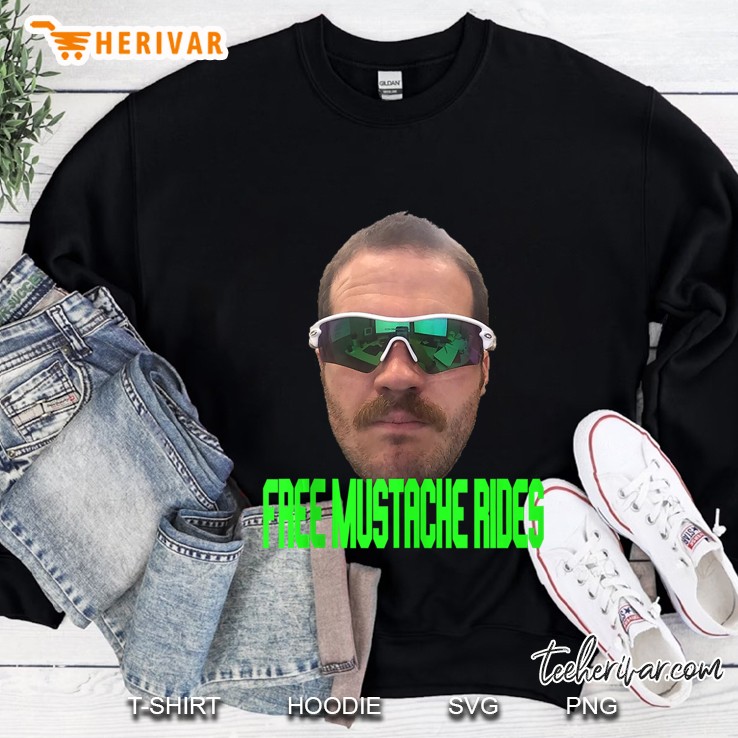 Mens Free Mustache Ride Tank Top Sweatshirt