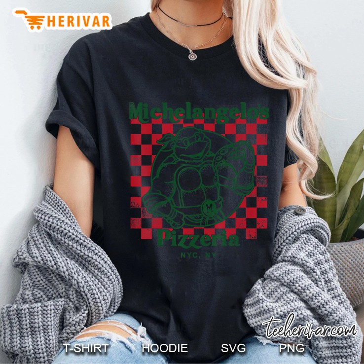 Nickelodeon Teenage Mutant Ninja Turtles Mikeys Yummy Pizza Ladies Tee
