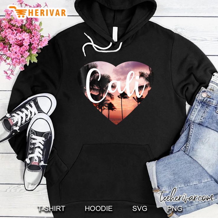 Premium California Cali Heart S Hoodie