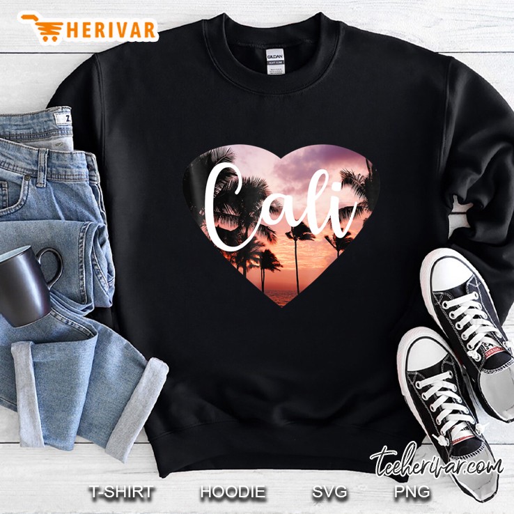 Premium California Cali Heart S Sweatshirt