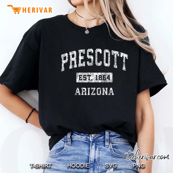 Prescott Arizona Az Vintage Established Sports Design Ladies Tee