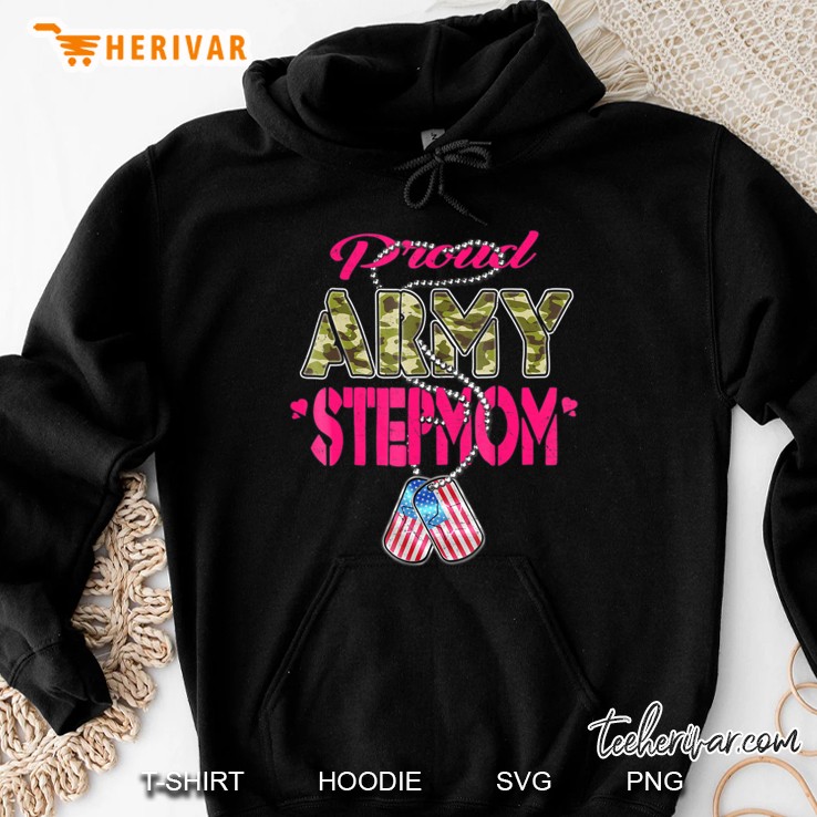 Proud Army Stepmom Shirt Military Family Shirts Mother Gifts Mugs