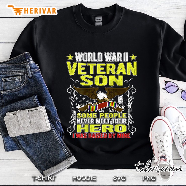 Proud World War 2 Veteran Son Military Ww 2 Veterans Family Mugs