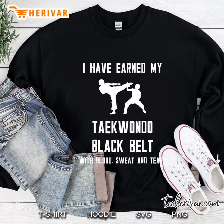 Taekwondo .Taekwondo Black Belt Sweatshirt