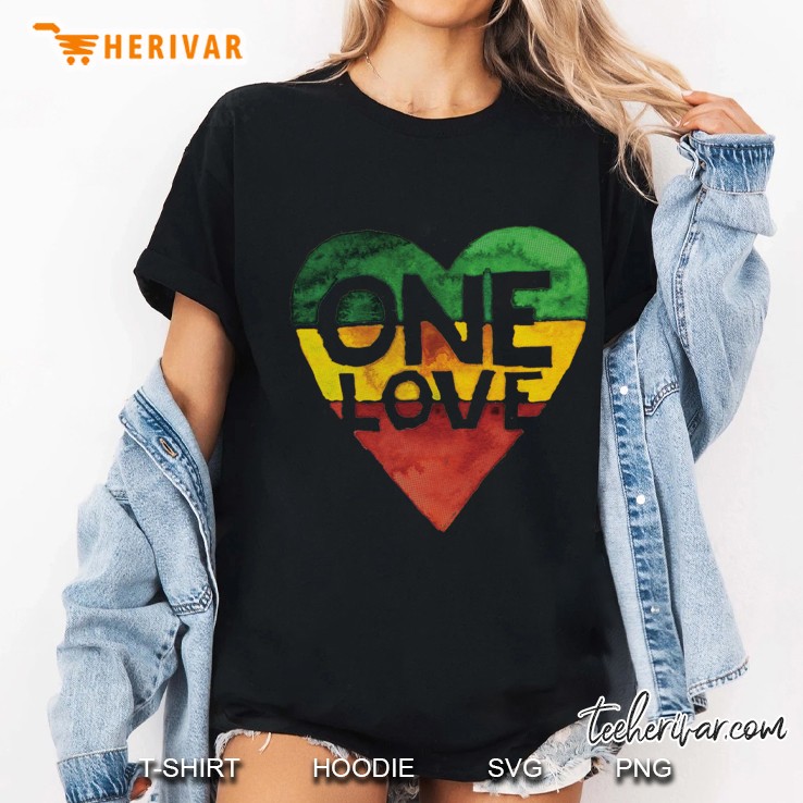 One Love Music Rasta Reggae Heart Peace Roots Classic Hoodie