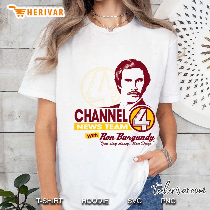 Channel 4 News Team With Ron Burgundy! Ladies Tee