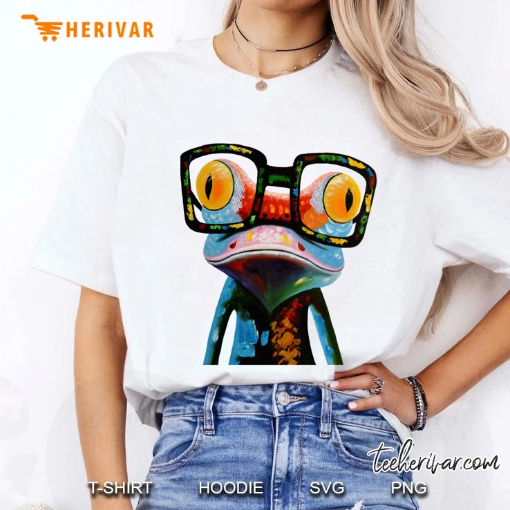 Hipster Frog Nerd Glasses Hoodie