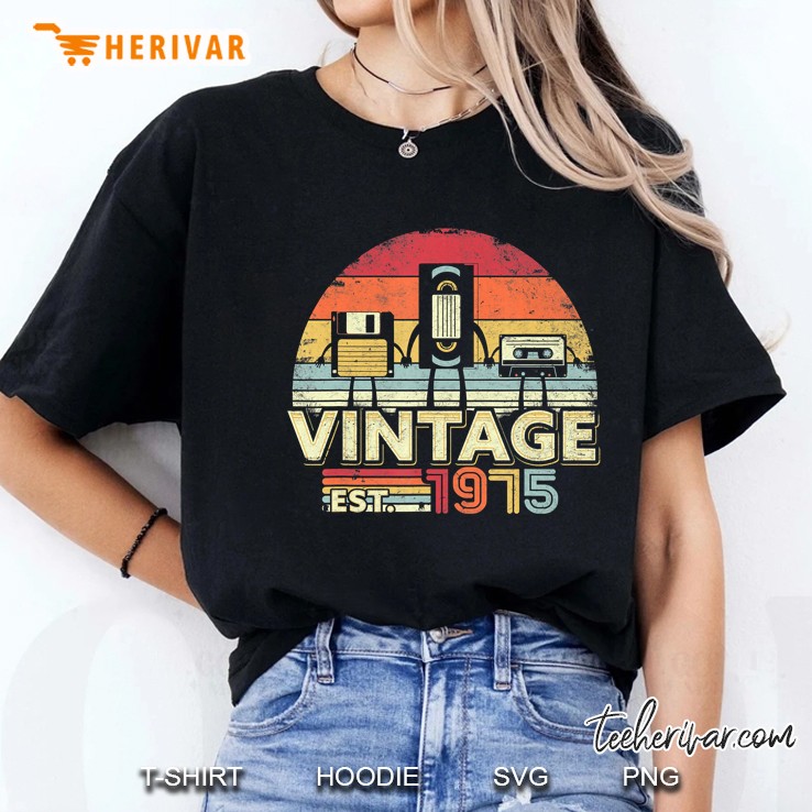 1975 Shirt. Vintage Birthday Gift, Funny Music, Tech Humor Ladies Tee
