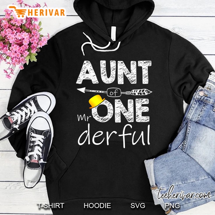 1St Birthday Boy Tee Aunt Of Mr Onederful Outfit Hoodie