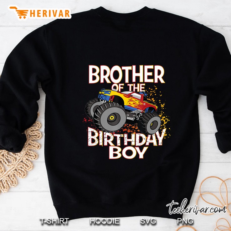 Brother Of The Birthday Boy Monster Truck Boys Party Sweatshirt