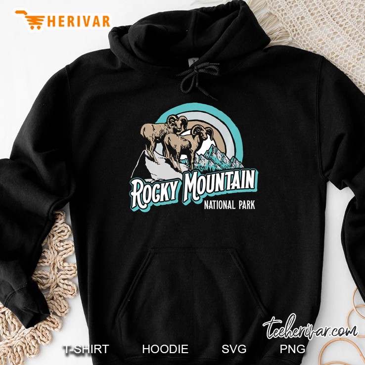 Rocky Mountain National Park Big Horn Sheep Retro Colorado Hoodie