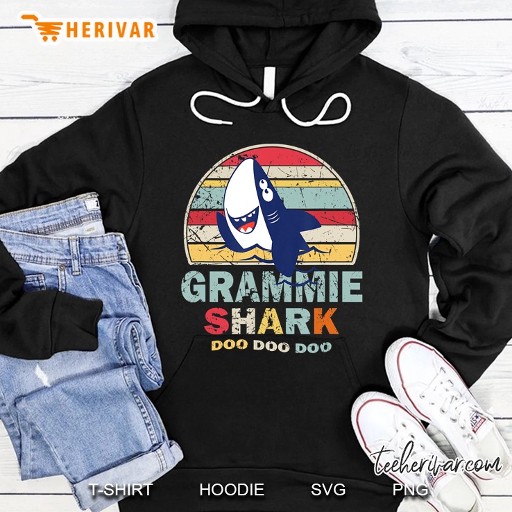Vintage Grammie Shark Shirt Fathers Day Gift For Men Women Hoodie