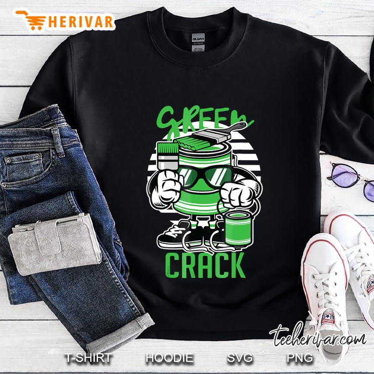 Weed Strain Cartoon Characters, Green Crack Sweatshirt