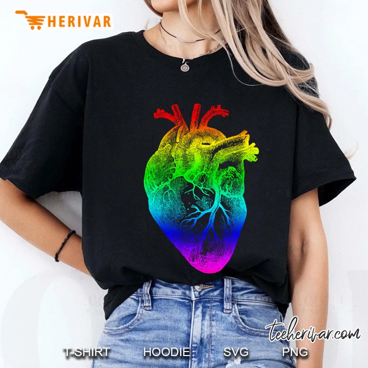 Rainbow Heart Ladies Tee