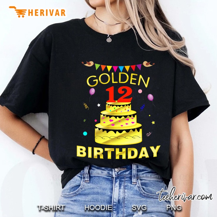12 Years Old 12Th Golden Birthday Decorations Gif Premium Ladies Tee