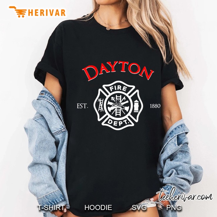 City Of Dayton Fire Rescue Ohio Firefighter Duty Ladies Tee