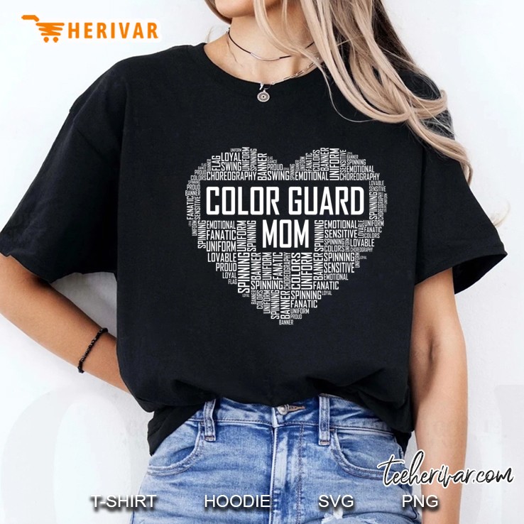 Cute Color Guard Mom Gift Colorguard Marching Band Ladies Tee