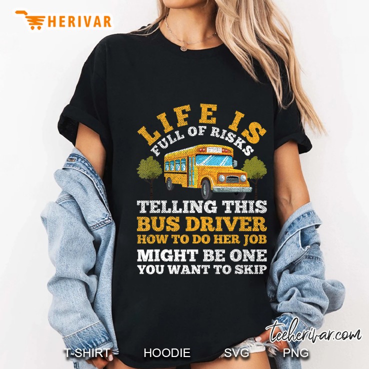 Funny Bus-Driver School Bus-Driving Design Ladies Tee