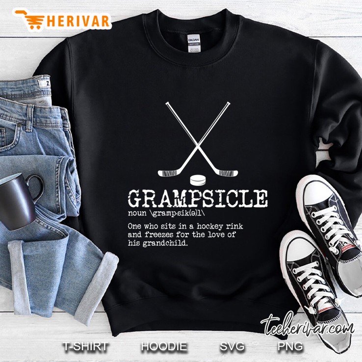 Hockey Grandpa Shirt Grampsicle Definition Funny Sweatshirt