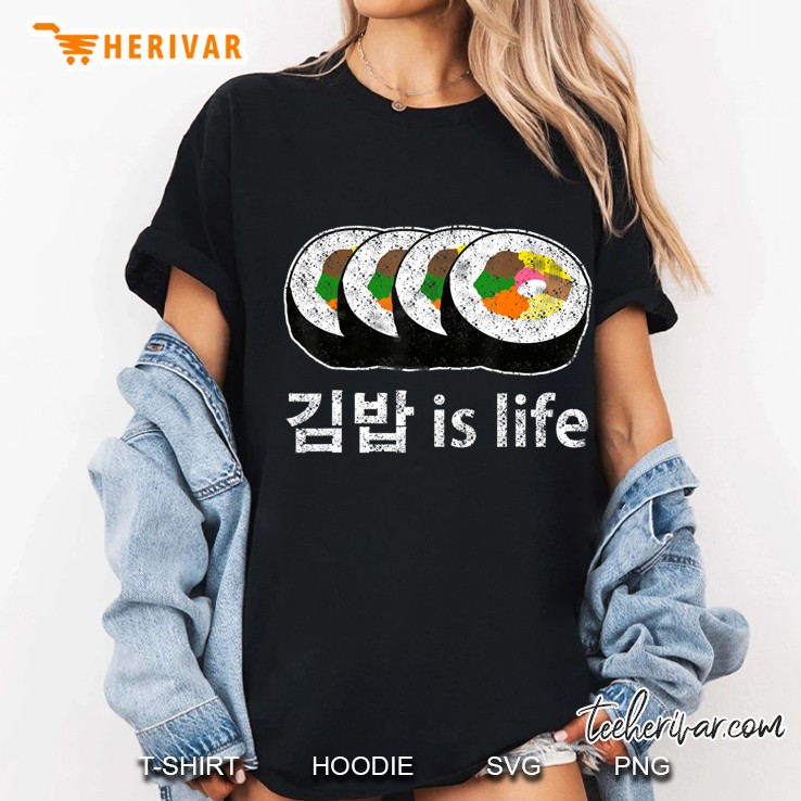 Korean Food Shirts For Men Distressed Gimbap Kimbap Shirt Ladies Tee