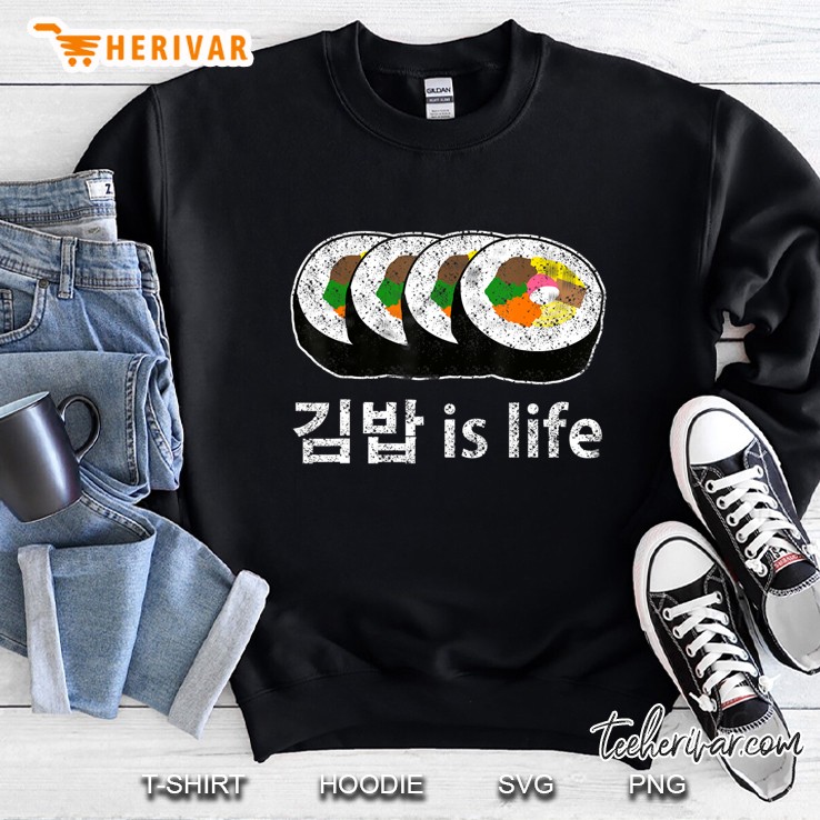 Korean Food Shirts For Men Distressed Gimbap Kimbap Shirt Sweatshirt