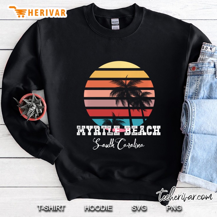 Myrtle Beach South Carolina Family Summer Surf Pullover Sweatshirt