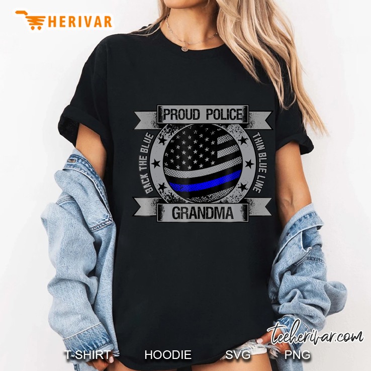 Police Grandma Shirt For Women Thin Blue Line Tee Ladies Tee