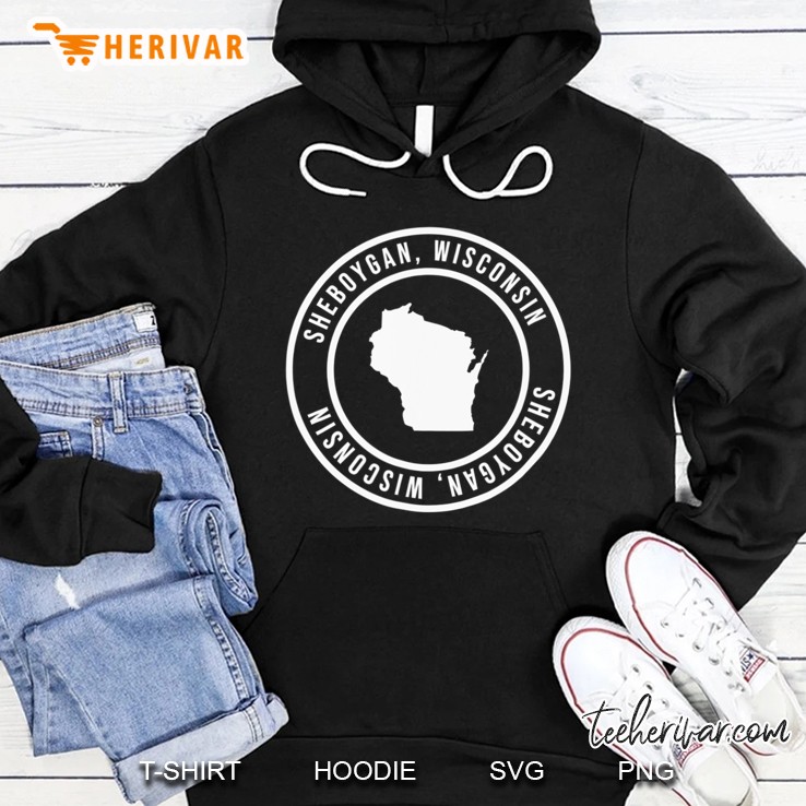 Sheboygan Wisconsin Vintage Wi Emblem Souvenirs Hoodie