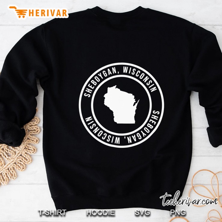 Sheboygan Wisconsin Vintage Wi Emblem Souvenirs Sweatshirt