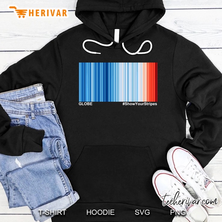 Showyourstripes Globe Warming Stripes Climate Change Hoodie