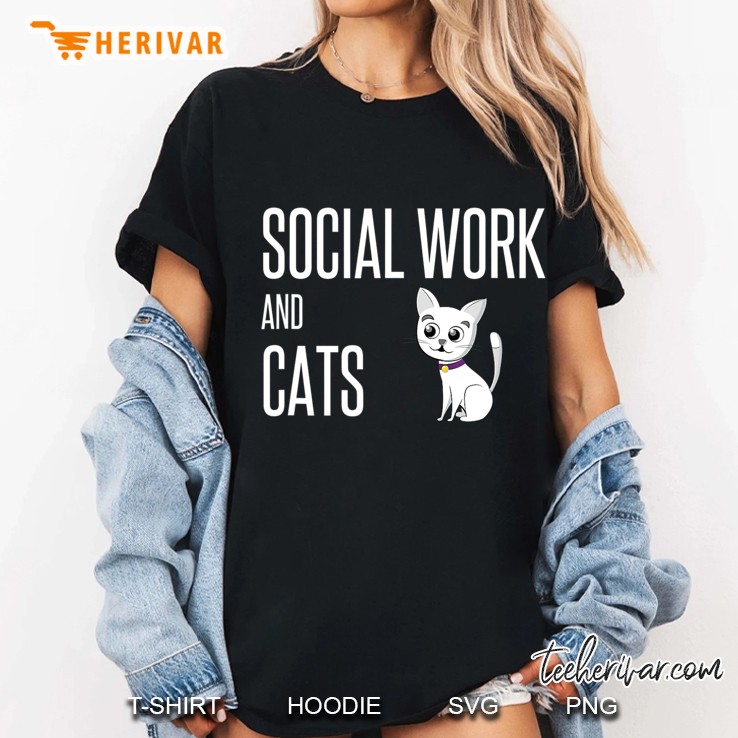 Social Worker Social Work And Cats Lover Dad Mom Owner Cute Hoodie