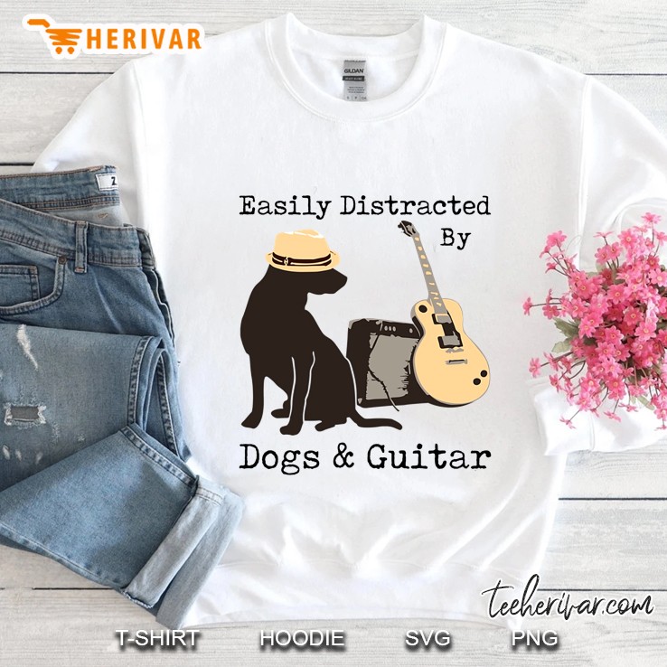 Easily Distracted By Dogs & Guitar Sweatshirt
