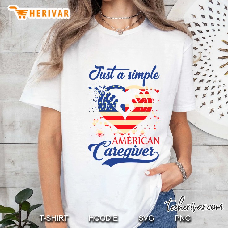 Just A Simple American Caregiver Ladies Tee