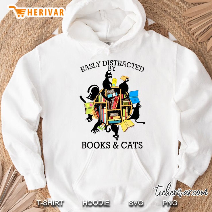 Easly Distracted By Books & Cats Mugs