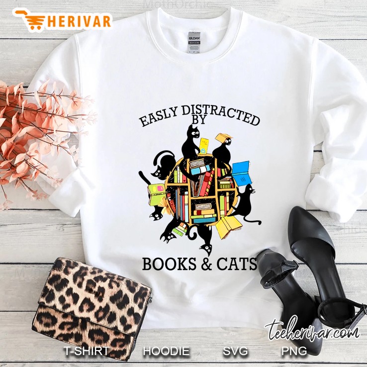 Easly Distracted By Books & Cats Mugs