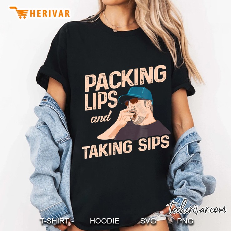 Chewing Tobacco Packing Lips And Taking Sips Ladies Tee