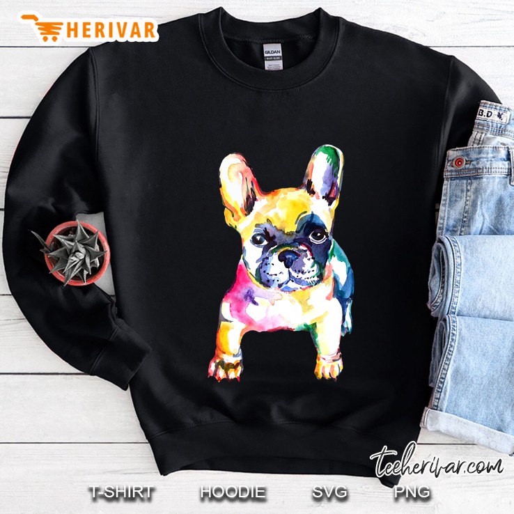 French Bulldog Original Watercolor Illustration Sweatshirt