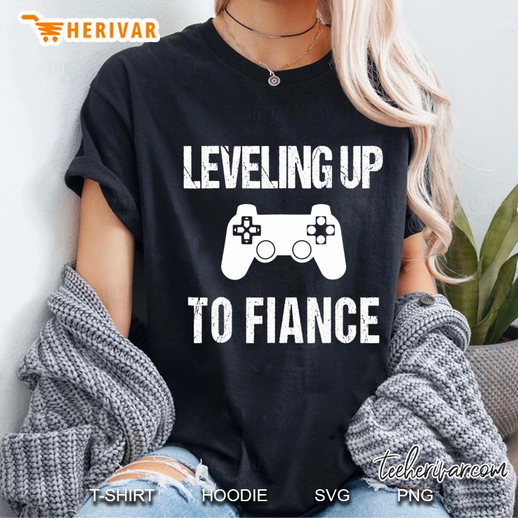 Leveling Up To Fiance Tshirt New Fiance Video Gamer Tee Ladies Tee