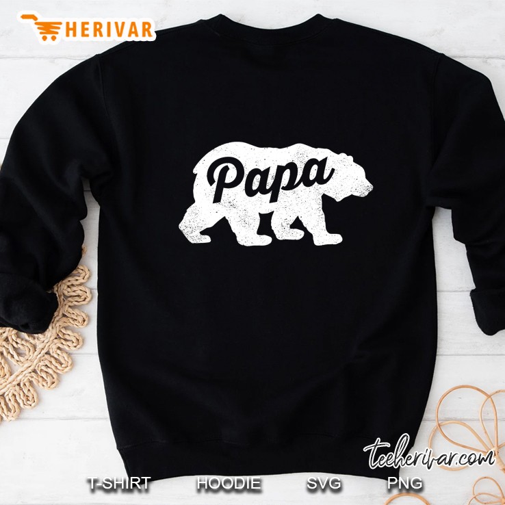 Mens Papa Bear Cute Fathers Day Top Sweatshirt