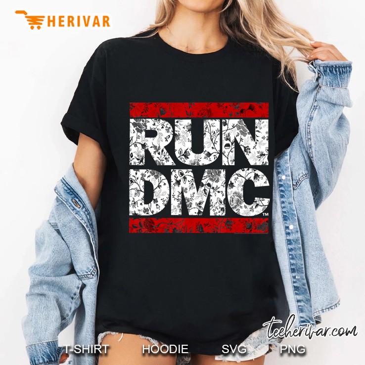 Run Dmc Official Floral Red Logo Hoodie