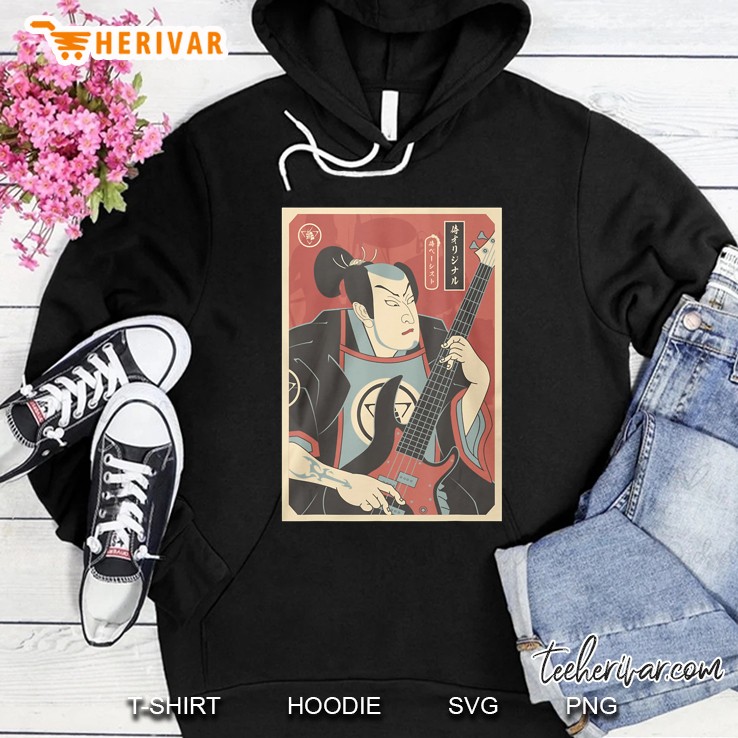 Samurai Bassist Funny Bass Guitar Player Lover Gift Hoodie
