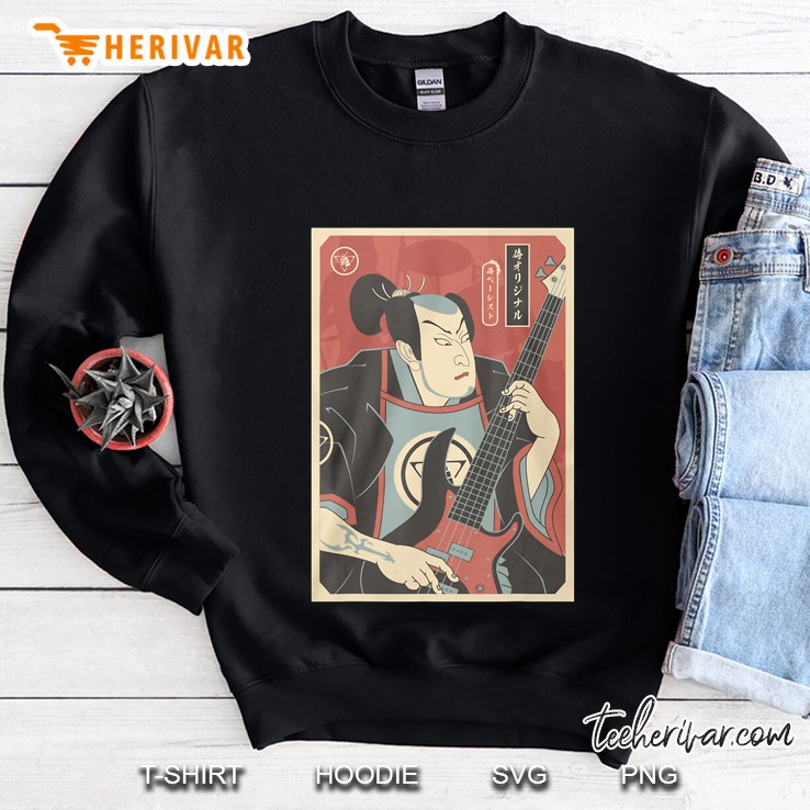 Samurai Bassist Funny Bass Guitar Player Lover Gift Sweatshirt