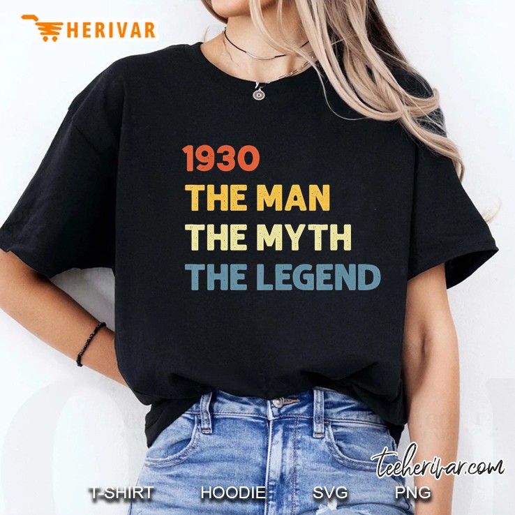 Vintage Made In 1930 90Th Bithday Gift 90 Years Old Birthday Ladies Tee