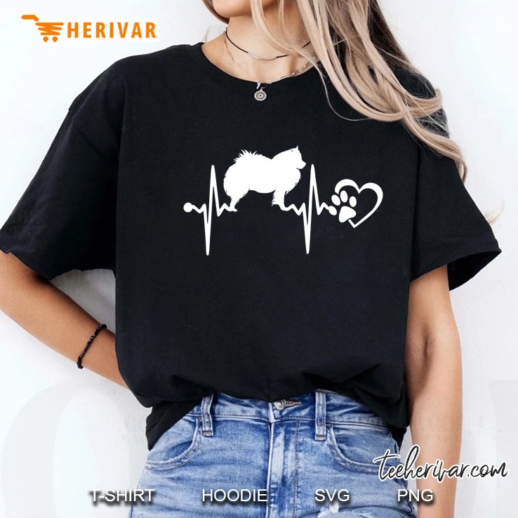 American Eskimo Dog Heart Heartbeat Men Women Kid Ladies Tee