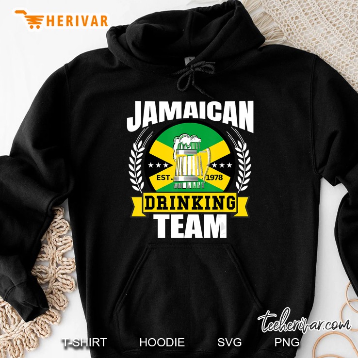 Jamaican Drinking Team Funny Jamaica Flag Beer Party Gift Hoodie