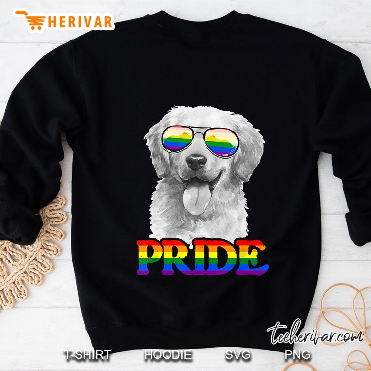 Lgbt Golden Retriever Dog Gay Pride Rainbow Flag Lgbtq Gift Sweatshirt